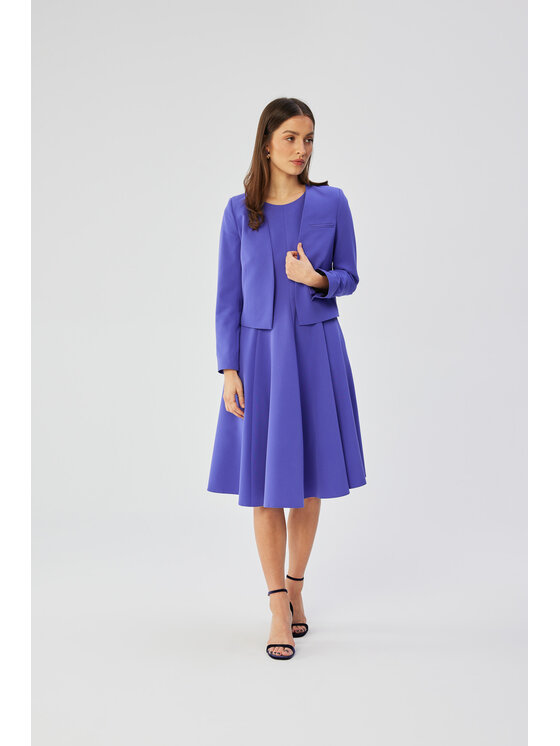 Stylove Stylove Sukienka koktajlowa S358 Fioletowy Comfortable Fit