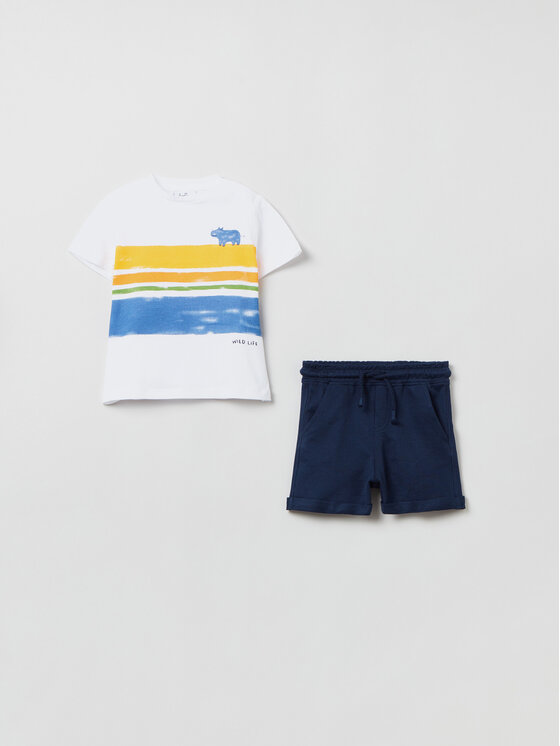 OVS OVS T-krekla un sporta šortu komplekts 1759100 Zils Regular Fit