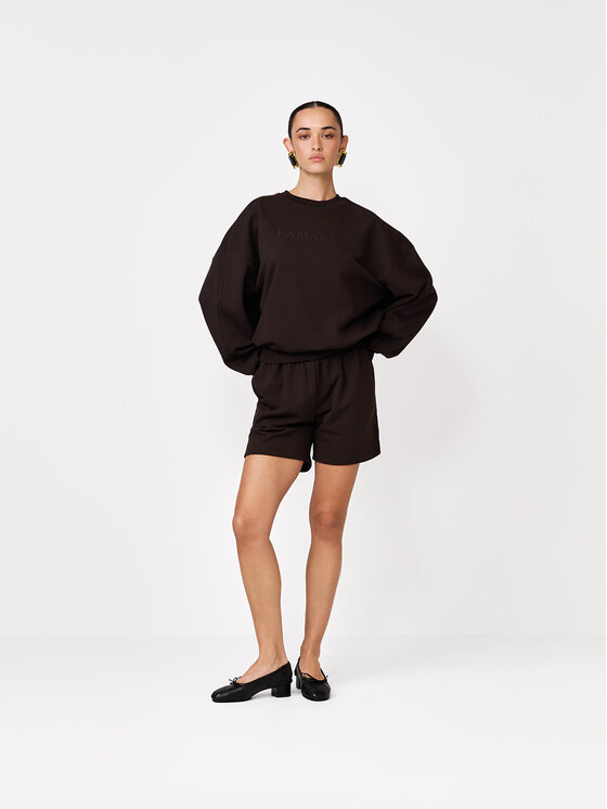 La Mania La Mania Mikina BEL Tmavo hnedá Basic Fit