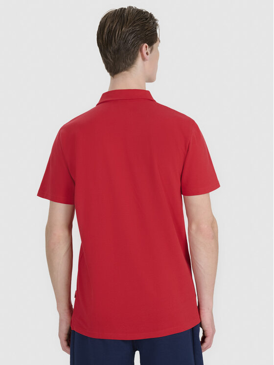 4F 4F Polo MIDSHOP TEXTILE Czerwony Regular Fit
