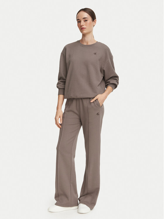 Calvin Klein Jeans Calvin Klein Jeans Jogginghose Monogram LV047H220G Dunkelbeige Flare Fit