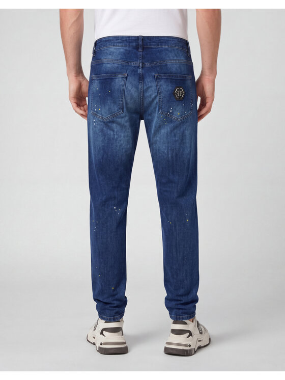 PHILIPP PLEIN PHILIPP PLEIN Jeansy 31785 Niebieski Straight Leg