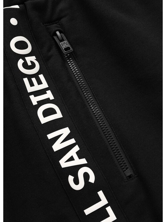PITBULL PITBULL Spodnie dresowe TAPE PARKER Czarny Regular Fit
