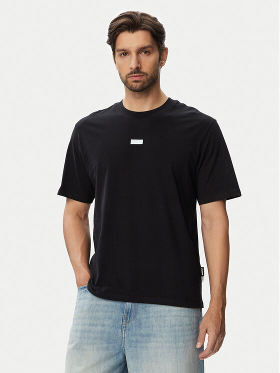 Jack & Jones Tricou Club Badge 12295036 Negru Regular Fit