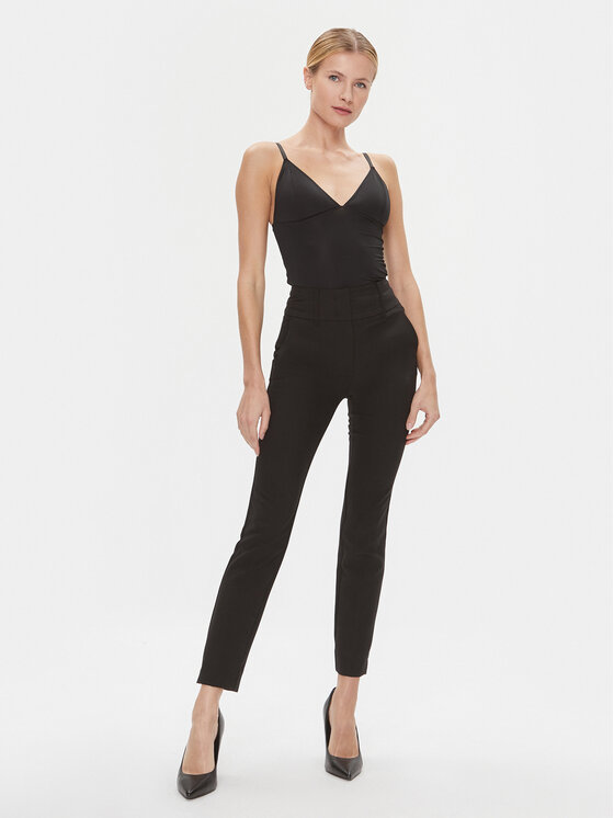 Marciano Guess Marciano Guess Bavlnené nohavice Shelly 3BGB28 7046A Čierna Regular Fit