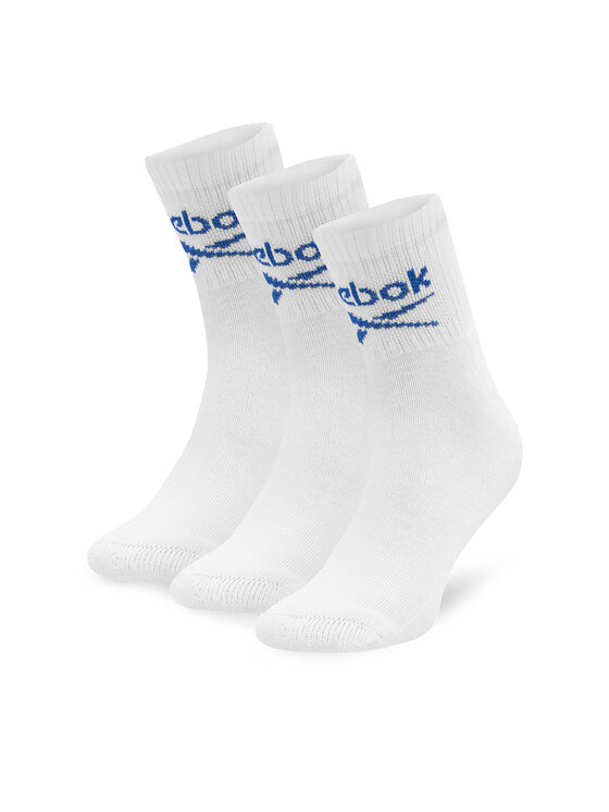 Reebok 3 unisex augsto zeķu pāru komplekts R0255-SS24 (3-pack) Balts