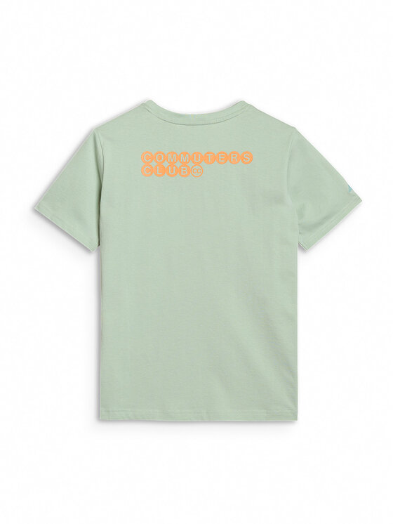 4F 4F T-Shirt A NEW ROAD AHEAD Turkusowy Oversize