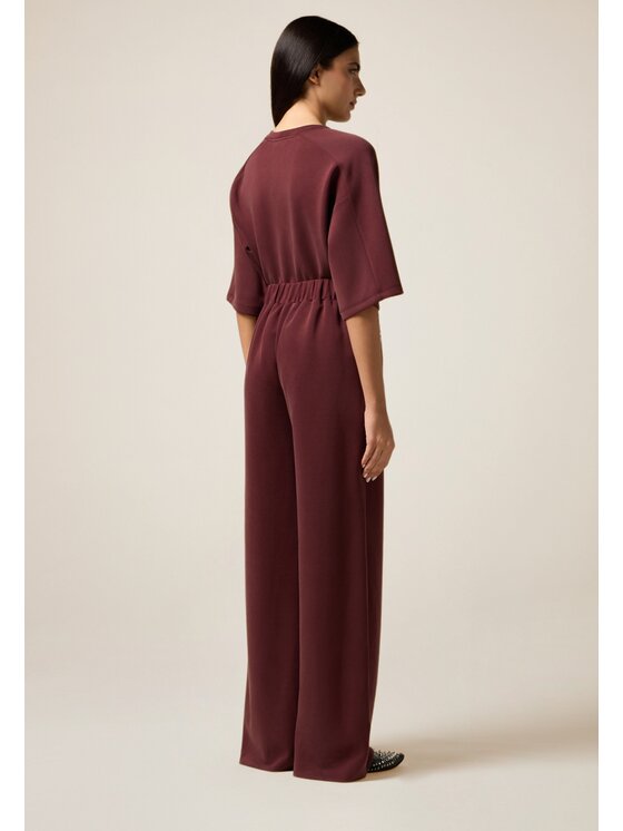 Oltre Oltre Pantaloni di tessuto P801J002486N036 Bordeaux Baggy Fit