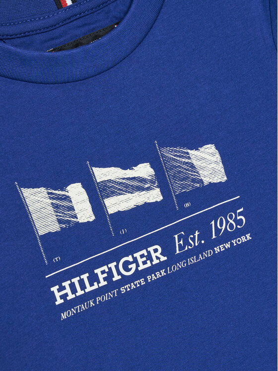 Tommy Hilfiger Tommy Hilfiger T-Shirt KB0KB09350 S Niebieski Regular Fit