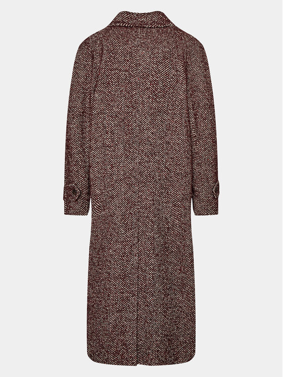 MVP Wardrobe MVP Wardrobe Wollmantel Spiga Over MVPI3CP018.0PN0052 Dunkelrot Over Fit