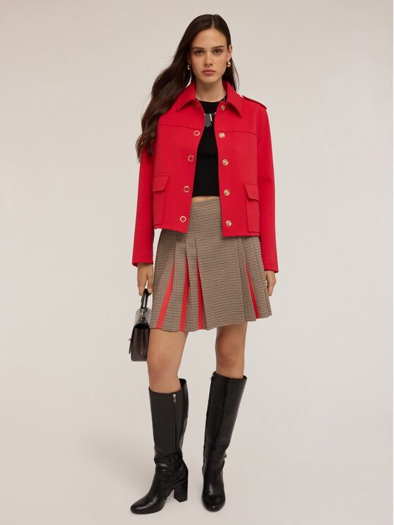 Motivi Motivi Płaszcz Q590Q101013N016 Czerwony Regular Fit