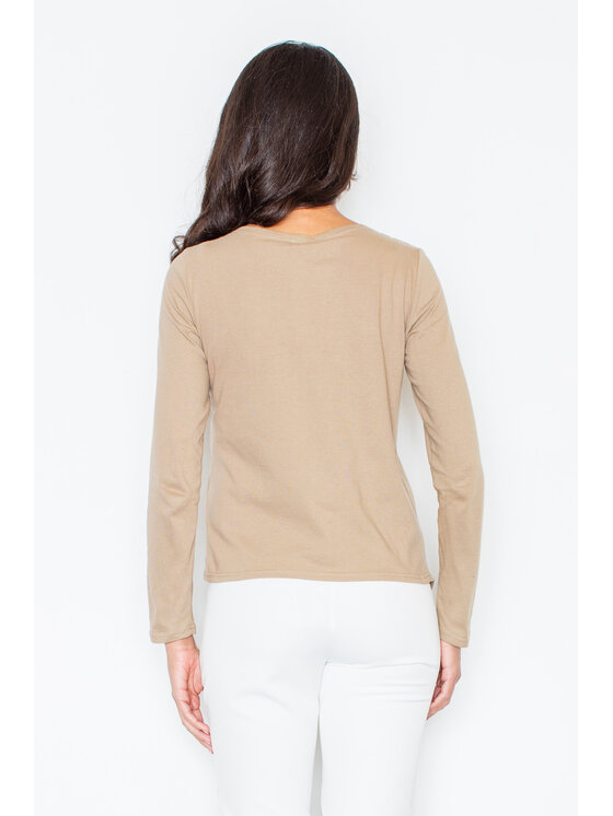 FIGL FIGL Blúzka M210 Béžová Regular Fit