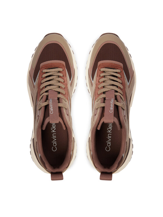 Calvin Klein Calvin Klein Сникърси Hike Runner Ck Stripe Refl Su HW0HW03107 Кафяв