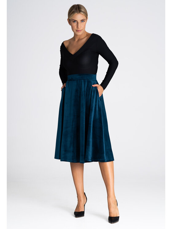 FIGL FIGL Sukňa M964 Modrá Regular Fit