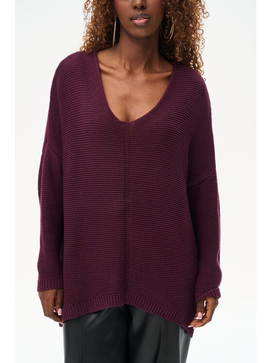 blue shadow blue shadow Sweter Danthe Fioletowy Regular Fit
