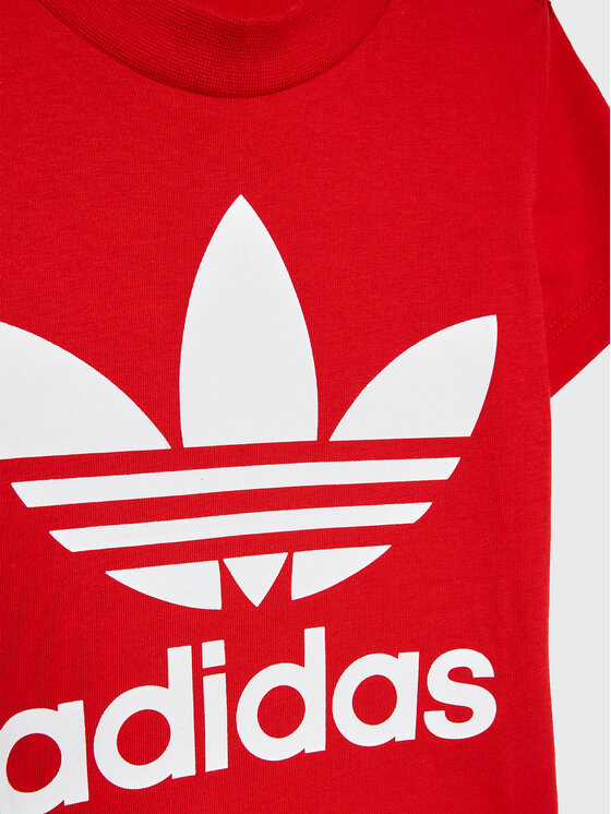 adidas adidas Majica adicolor Trefoil IC6110 Rdeča Regular Fit