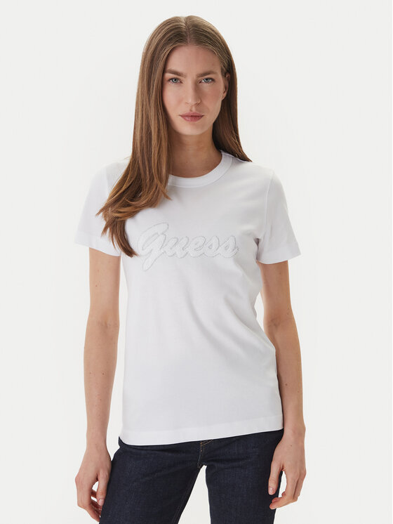 Guess Guess Póló W6GI08 K3023 Fehér Regular Fit