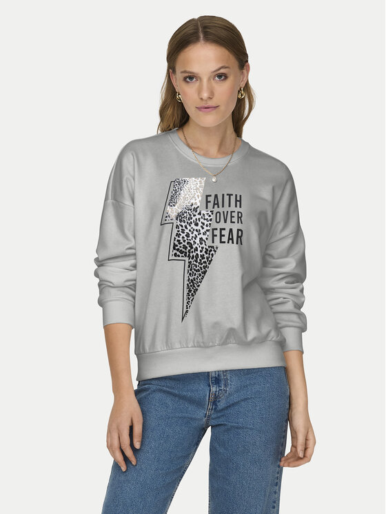 ONLY ONLY Sweatshirt Runa 15313683 Grau Regular Fit