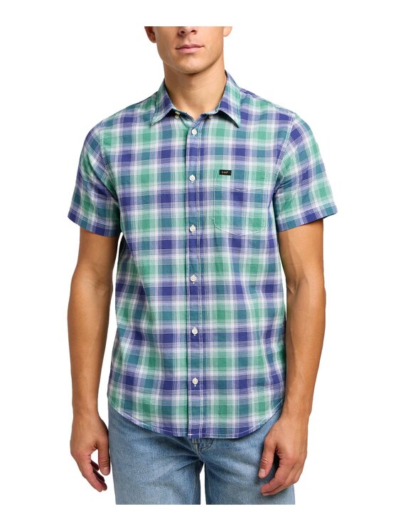 Lee Lee Camicia 112349961 Blu Regular Fit