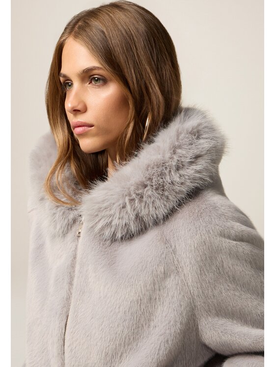 Oltre Oltre Cappotto 0079J000122N013 Grigio Baggy Fit