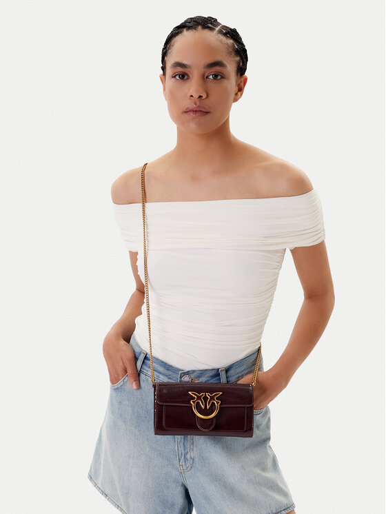 PINKO PINKO Ročna torba Love One Wallet C PE25 PLTT 100062 A1UV Bordo rdeča