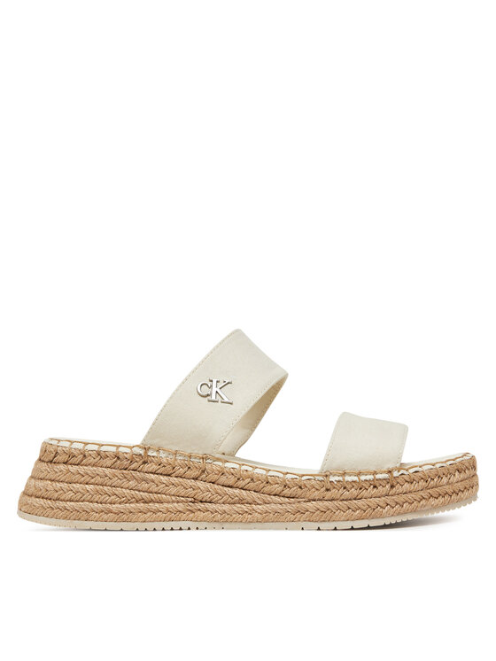 Espadrile Calvin Klein Jeans Femei, Mărimea: 40, Bej, Sporty Rope Mg Lth Webbing YW0YW01704