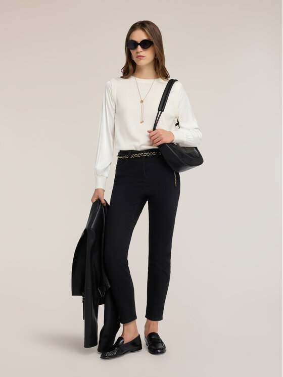 Motivi Motivi Jeansy P407Q004762N033 Czarny Slim Fit