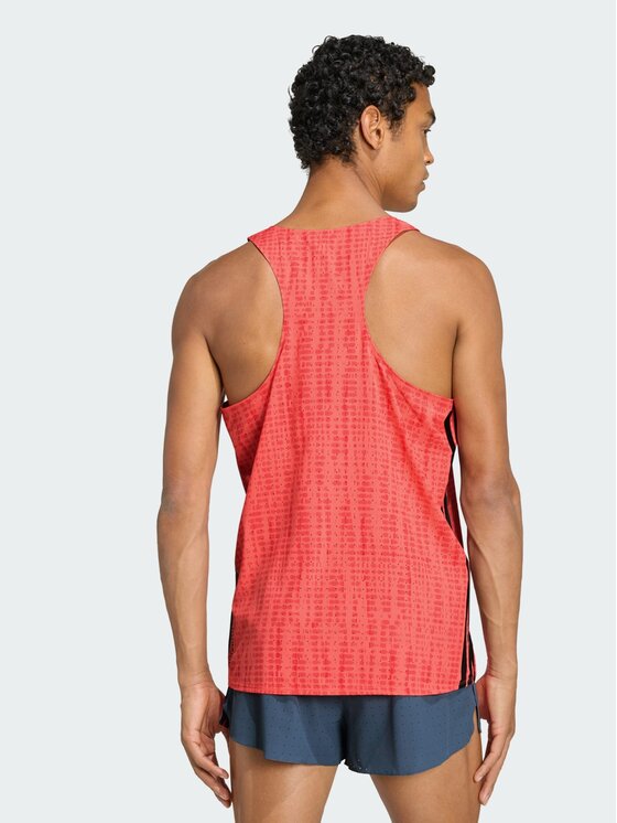 adidas adidas Tank top Adizero Running Różowy Slim Fit