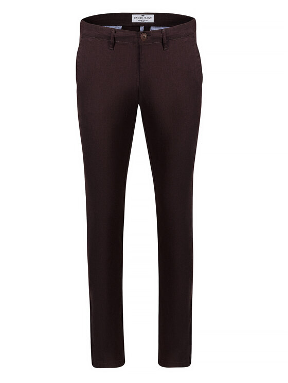 Chinosy Cross Jeans, Rozmiar 36/30, Bordowe, E 120-165