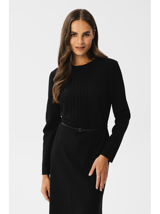 Stylove Stylove Sukienka codzienna S347 Czarny Modern Fit