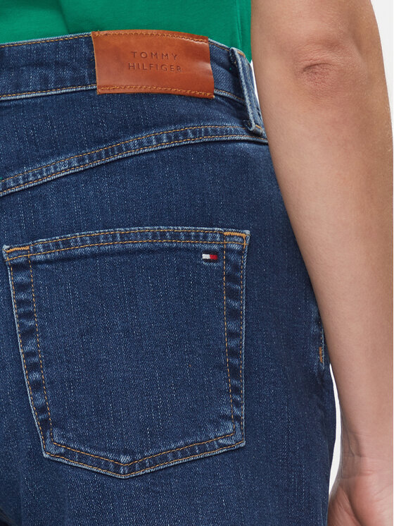Tommy Hilfiger Tommy Hilfiger Pantaloni scurți de blugi Dnm Straight Short Rw Kai WW0WW41320 Albastru Slim Fit