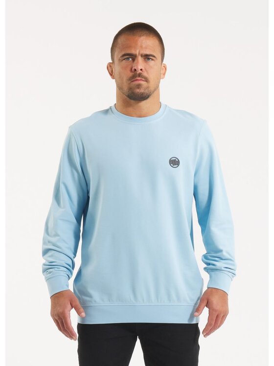 PITBULL PITBULL Longsleeve Pique Rockey Niebieski jasny Regular Fit