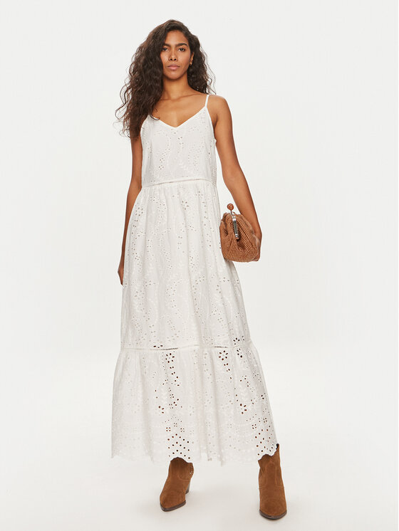 YAS YAS Letné šaty Luma 26032686 Biela Regular Fit