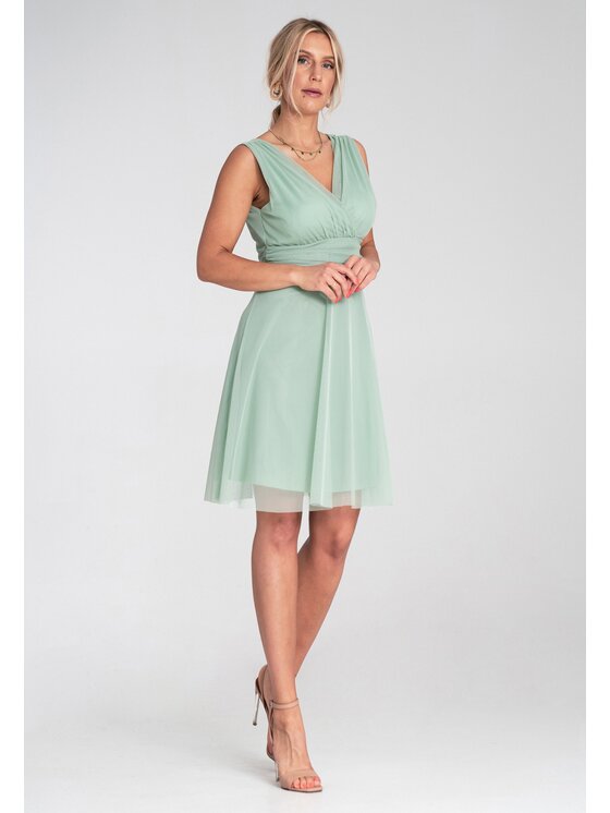 FIGL FIGL Koktejlové šaty M1207 Zelená Flared Fit