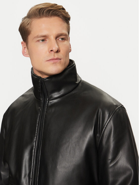 HUGO HUGO Geacă din imitație de piele Bono2511 50530772 Negru Regular Fit