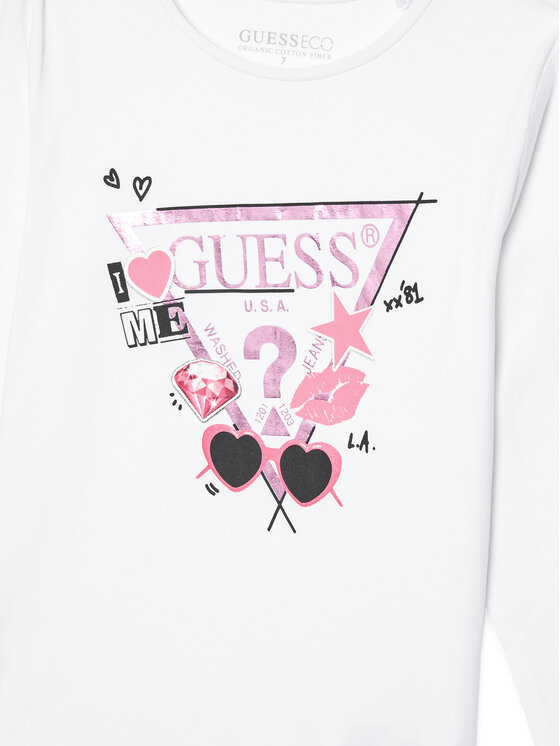 Guess Guess Bluzka J5YI01 K6YW4 Biały Regular Fit