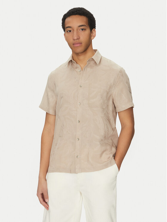 Guess Guess Cămașă M5GH26 WH7V2 Bej Regular Fit