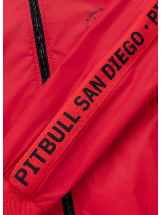 PITBULL PITBULL Kurtka przejściowa ATHLETIC TAPE Czerwony Regular Fit