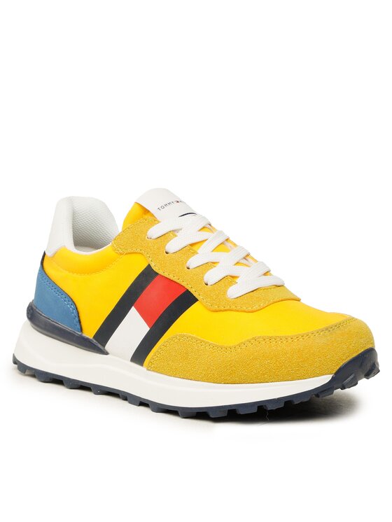 Yellow tommy hilfiger sneakers discount
