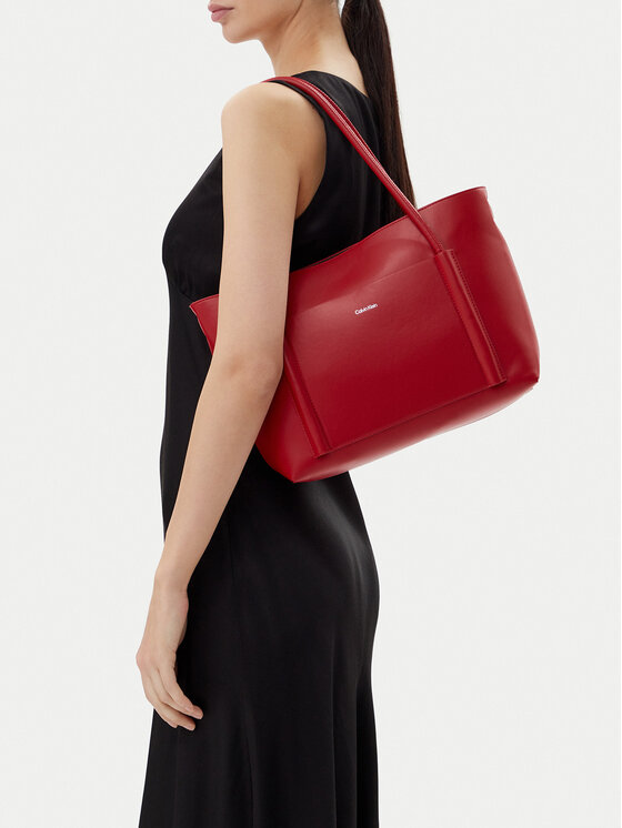 Calvin Klein Calvin Klein Ročna torba Ck Linn Medium Shopper K60K613110 Rdeča