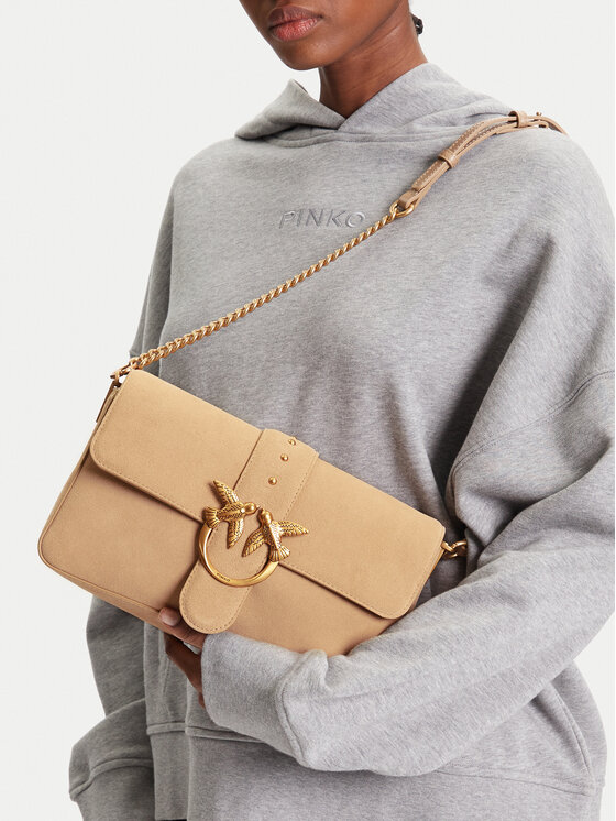 PINKO PINKO Τσάντα Love One Classic Slouchy Fl PE 25 PLTT 104524 A2CC Μπεζ