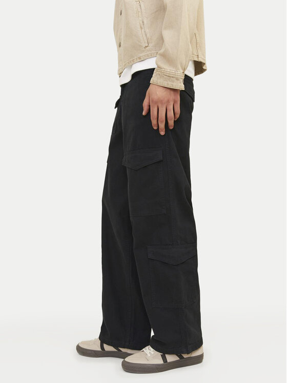 Jack&Jones Jack&Jones Hlače iz tkanine Bill 12258307 Črna Relaxed Fit