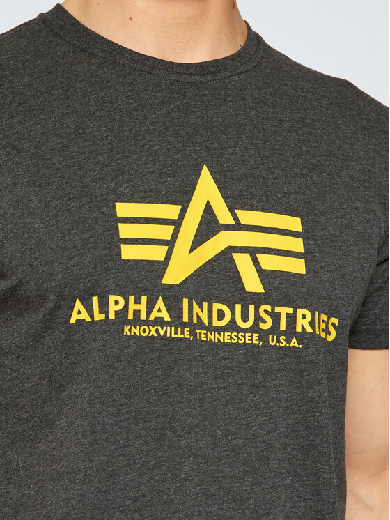 Alpha Industries Alpha Industries Tričko Basic 100501 Sivá Regular Fit