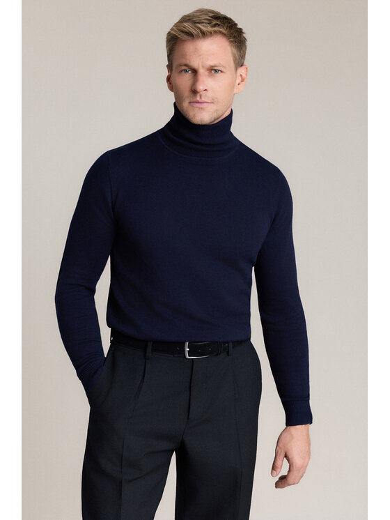 Lancerto Lancerto Sweter Jesse SW073226000043 Granatowy Regular Fit