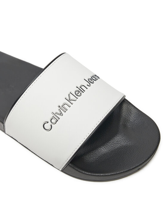 Calvin Klein Jeans Calvin Klein Jeans Šlepetės Slide Institutional YM0YM01019 Balta