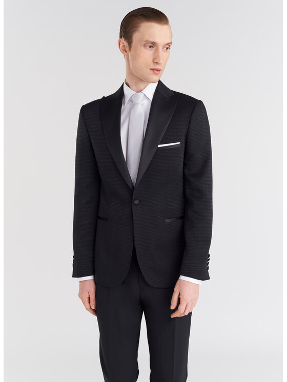 Pako Lorente Pako Lorente Marynarka P24SF-3S-002 Czarny Slim Fit