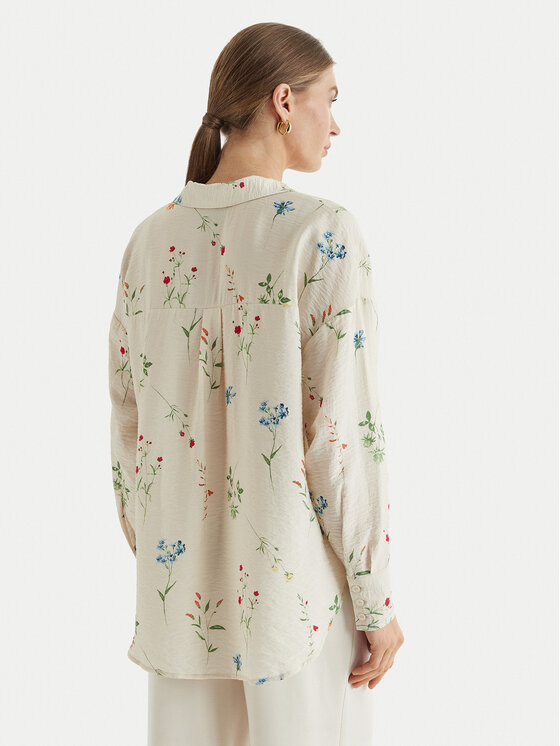 Vero Moda Vero Moda Košeľa Josie 10315150 Béžová Oversize