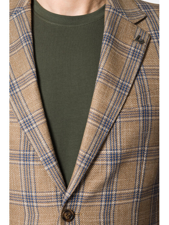 Lancerto Lancerto Marynarka Timaru MA131123000006 Beżowy Slim Fit
