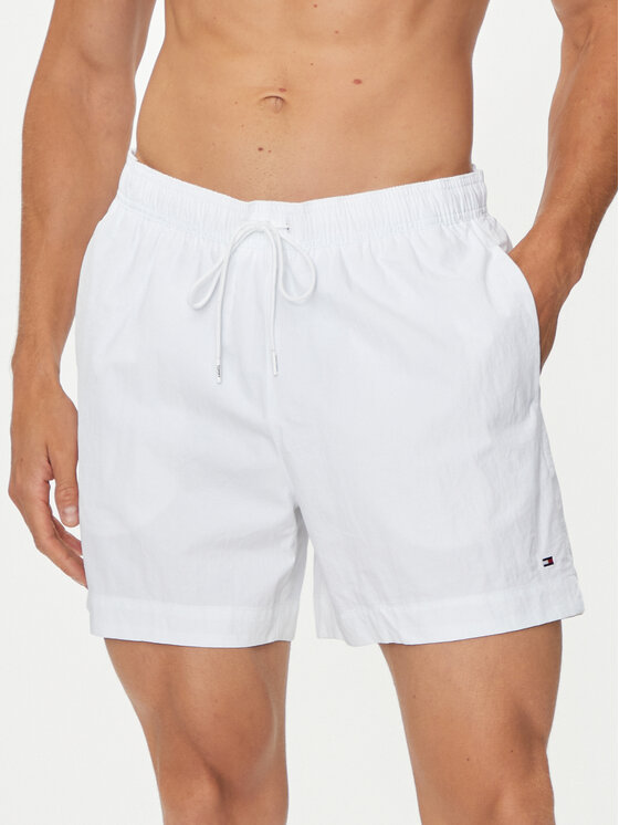 Tommy Hilfiger Tommy Hilfiger Pantaloni scurți pentru înot UM0UM03280 Alb Regular Fit