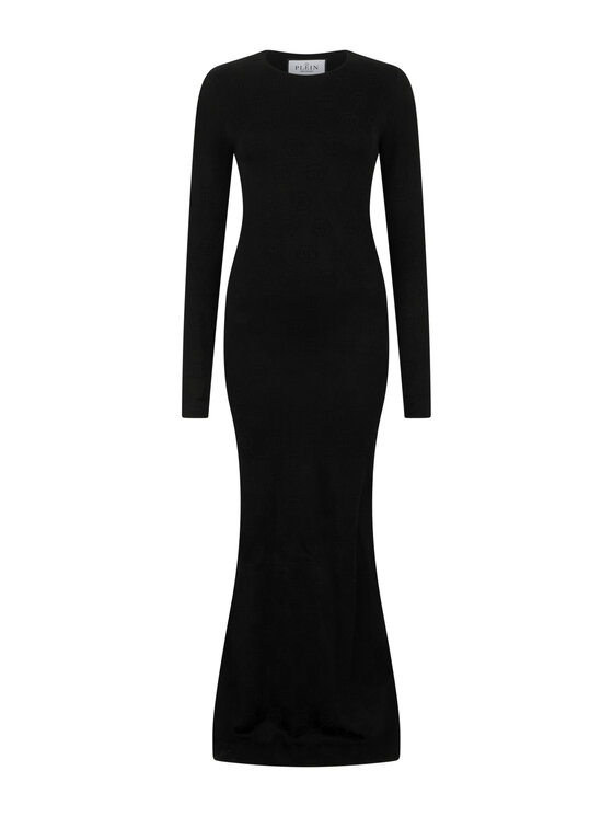PHILIPP PLEIN PHILIPP PLEIN Úpletové šaty 31384 Černá Regular Fit